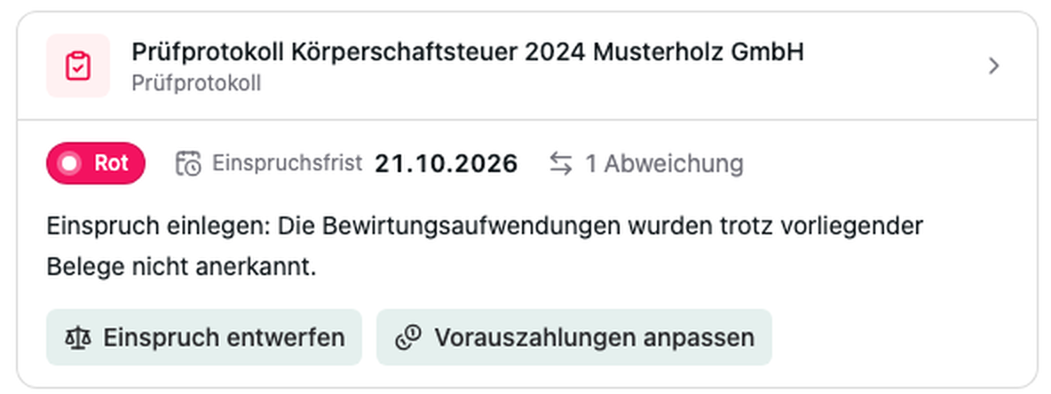 Das Ergebnis auf einen Blick